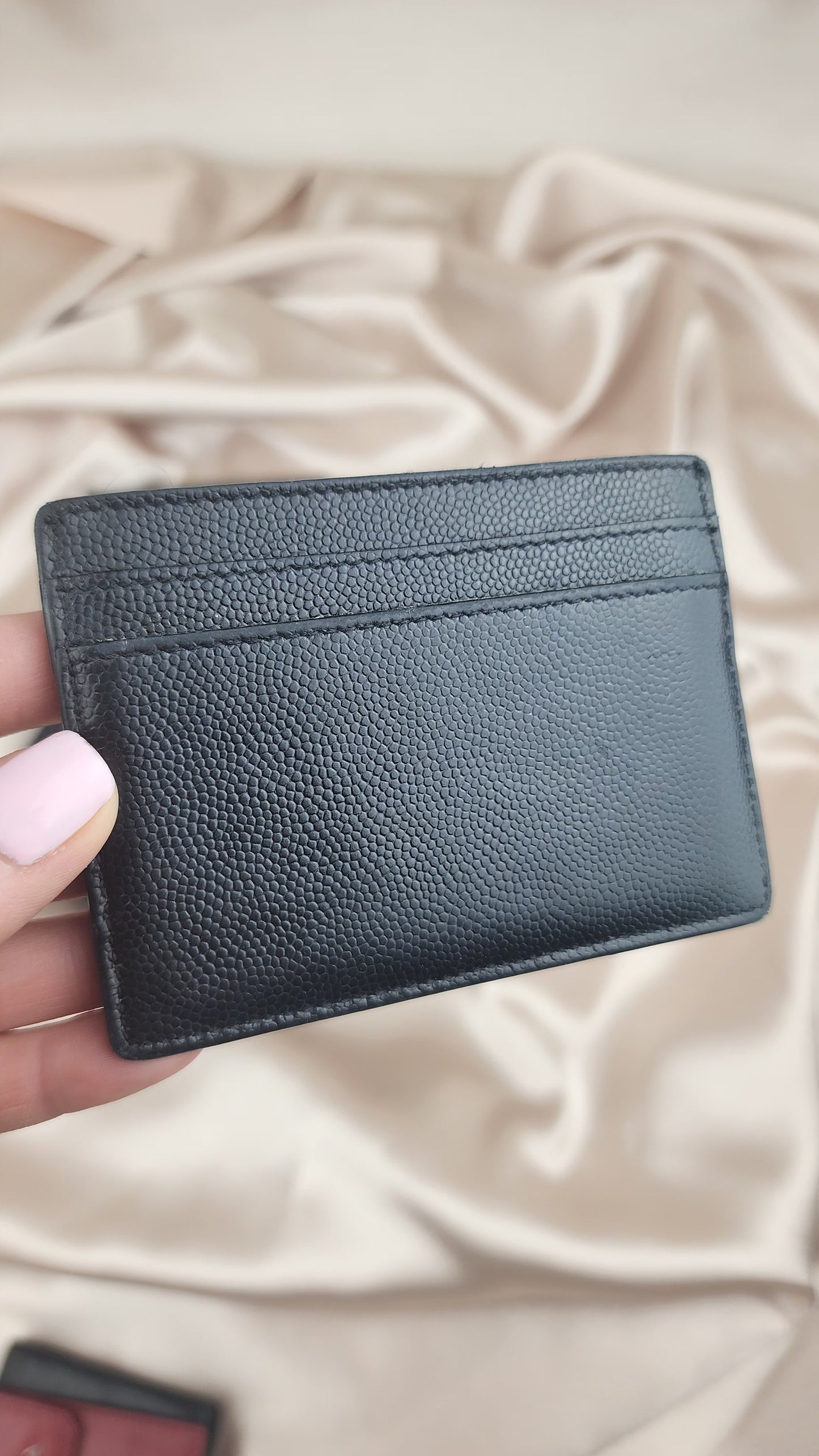 YSL Leather Card Holder - full inclusion