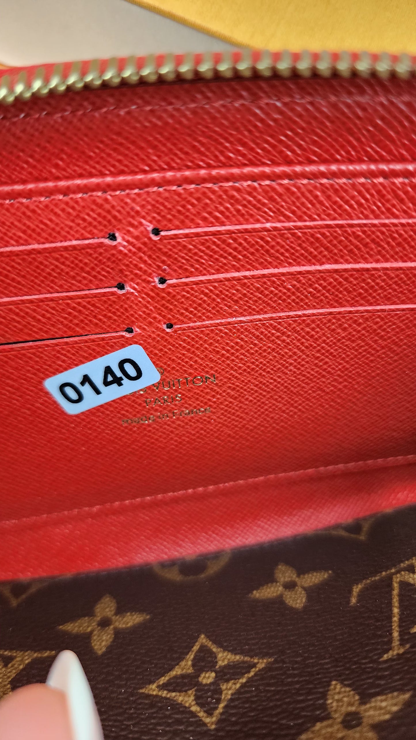 Louis Vuitton Monogram and Red Zippy Wallet - Full Inclusion