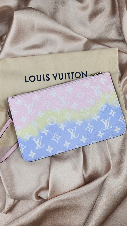 Louis Vuitton Monogram Escale Pastel Neverfull MM Pouch -701