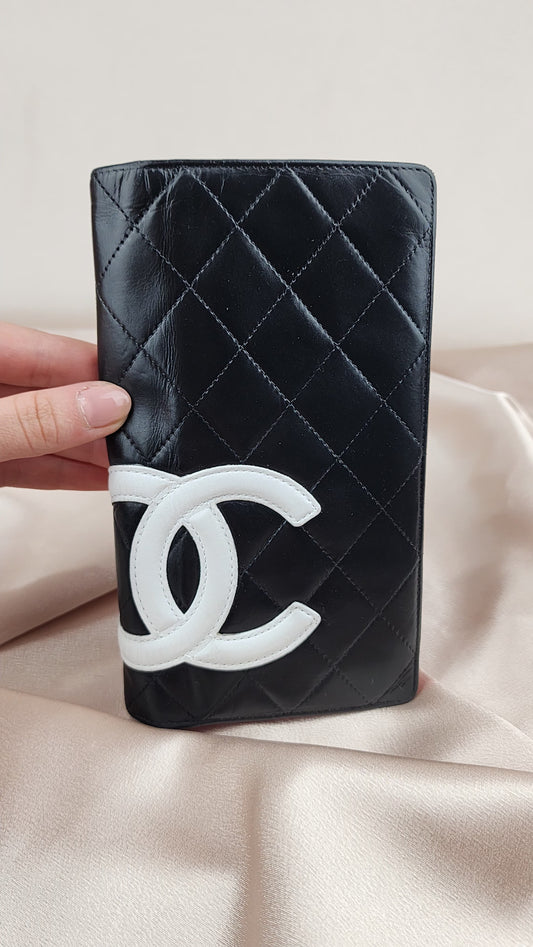 Chanel Cambon Long Flap Wallet Pink Interior - 806